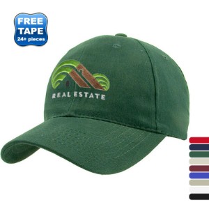 Brushed Cotton Twill Semi-Constructed Cap with Ring Buckle Closure - AM8026