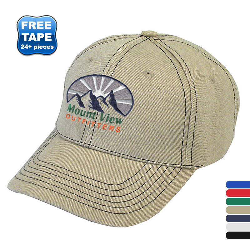 Product Photo 1 Contrast Stitch Acrylic Constructed Cap with Contrasting Underbill