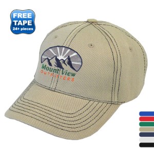 Contrast Stitch Acrylic Constructed Cap with Contrasting Underbill - AM8034