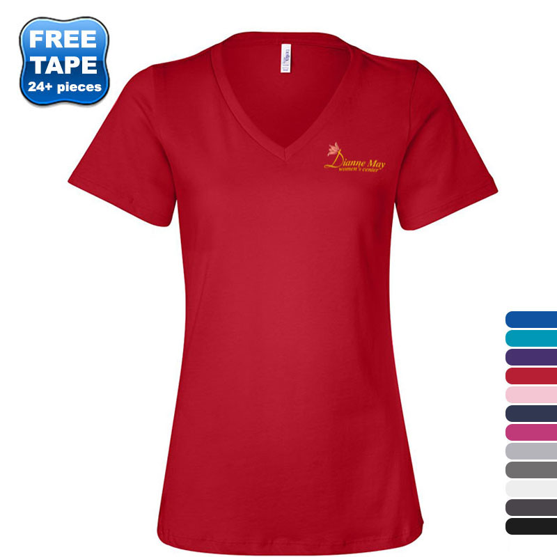 Product Photo 1 Bella + Canvas® Relaxed Cotton Jersey V-Neck Ladies' Tee
