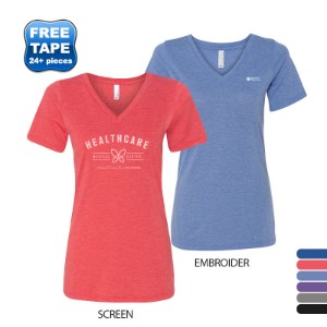 Bella + Canvas® Relaxed TriBlend Jersey V-Neck Ladies' Tee - WG3572