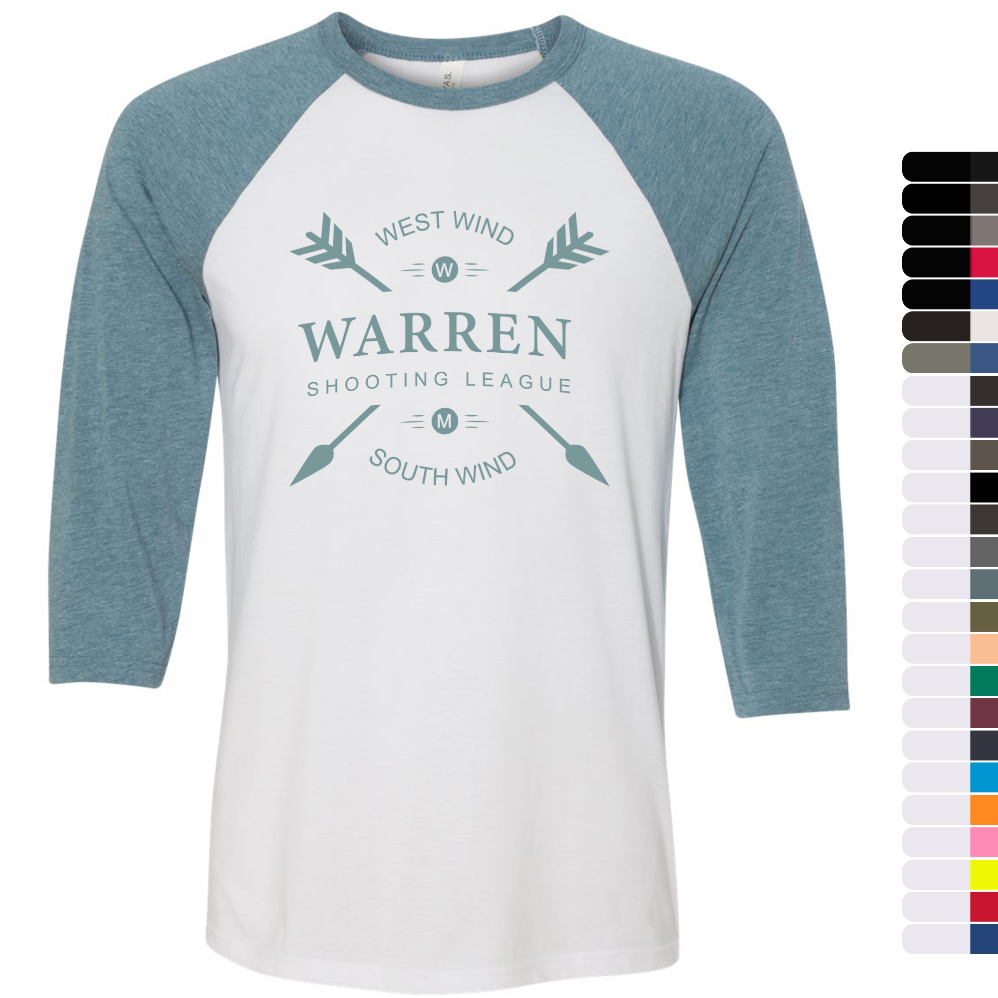 Product Photo 1 Bella + Canvas® Poly Cotton Unisex Baseball 3/4-Sleeve Tee