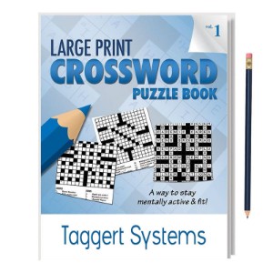 Large Print Crossword Puzzle Book with Pencil - Vol. 1 - CLB169