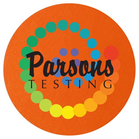 Product Photo 1 White Round Pulpboard Coaster, 80 pt., Full Color