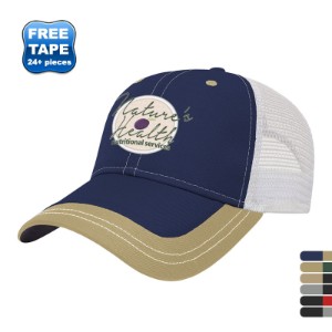 Value Two Tone Polyester Constructed Cap with Mesh Back - CA5090