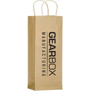 Natural Kraft Paper Wine Tote, 5-1/2" x 12-1/2" - AB2217