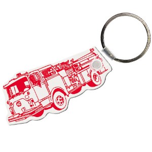 Soft Vinyl Key Tag, Fire Truck - TAG840