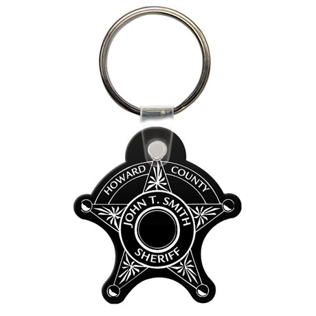 Product Photo 1 Sheriff 5 Point Badge Soft Vinyl Flexible Key Tag