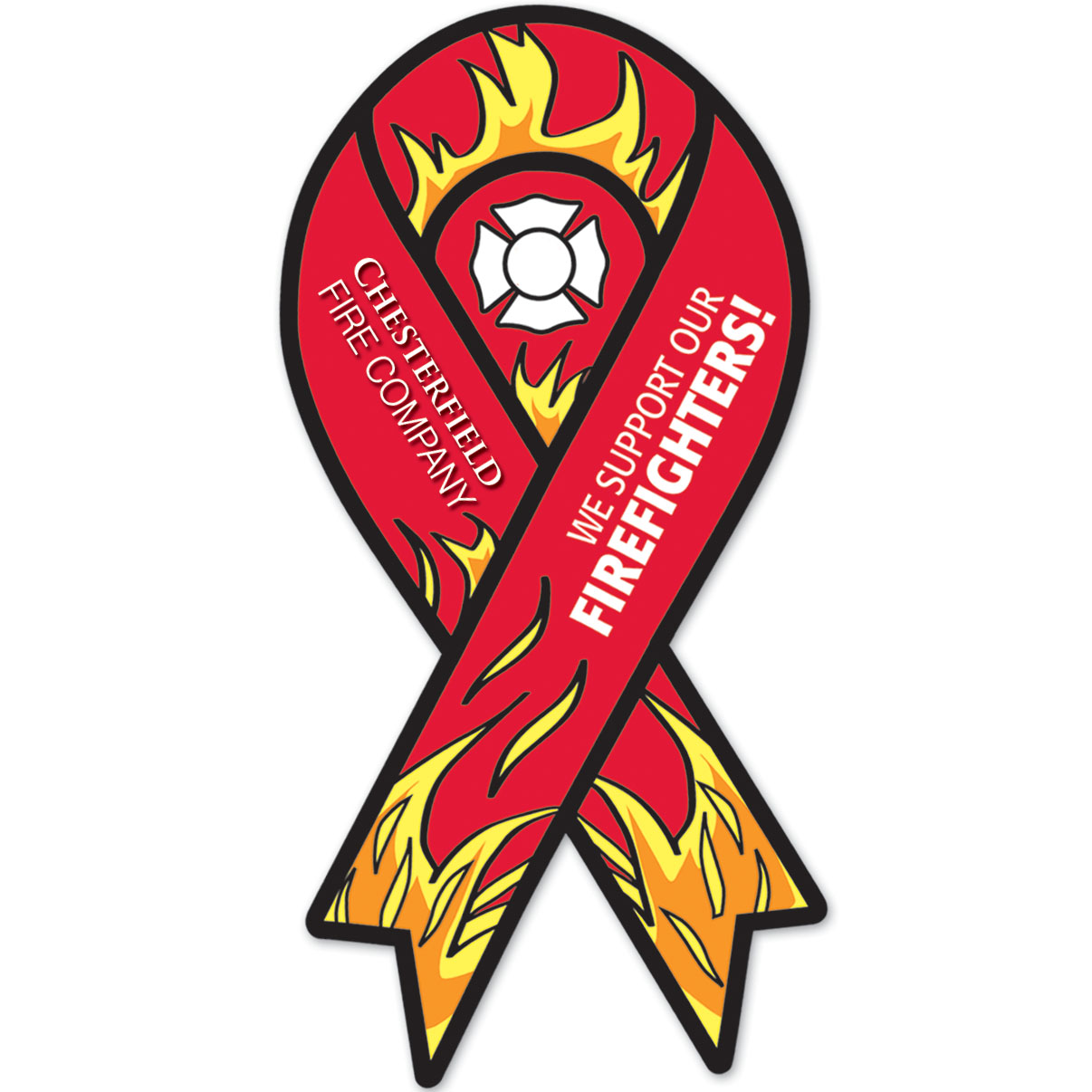 Product Photo 1 Firefighter Support Ribbon Auto Magnet