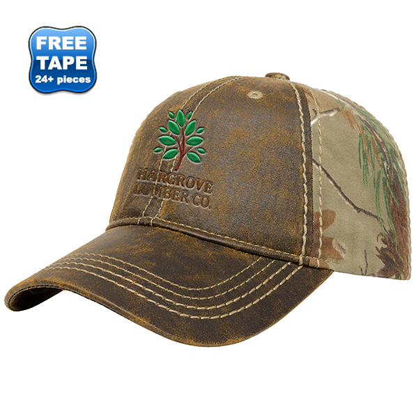 Product Photo 1 Faux Leathered Poly Cotton Unconstructed Cap with Realtree® Camo Back