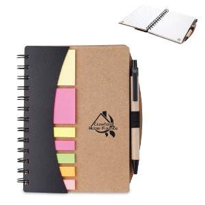 Mini Journal w/ Pen, Flags & Sticky Notes, 6" x 7" - LG1121