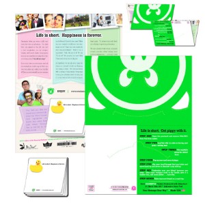 Folded Paper Postcard with Attached Adhesive Notepad, 8-1/2" x 5-1/2" - TD1090