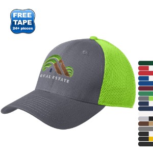 New Era® Cotton Front Constructed Fitted Cap with Mesh Back - WJ2327