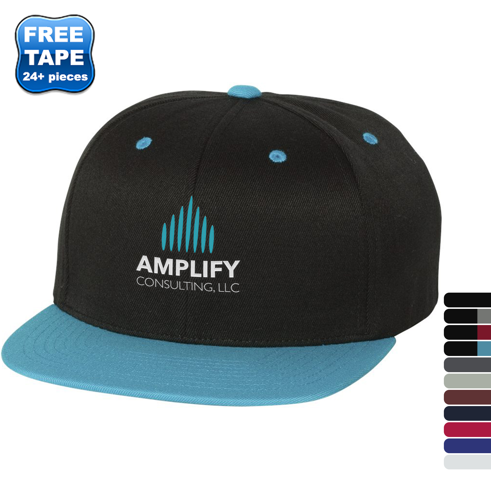 Product Photo 1 Flexfit® Wool Blend Flat Bill Snapback Constructed Cap