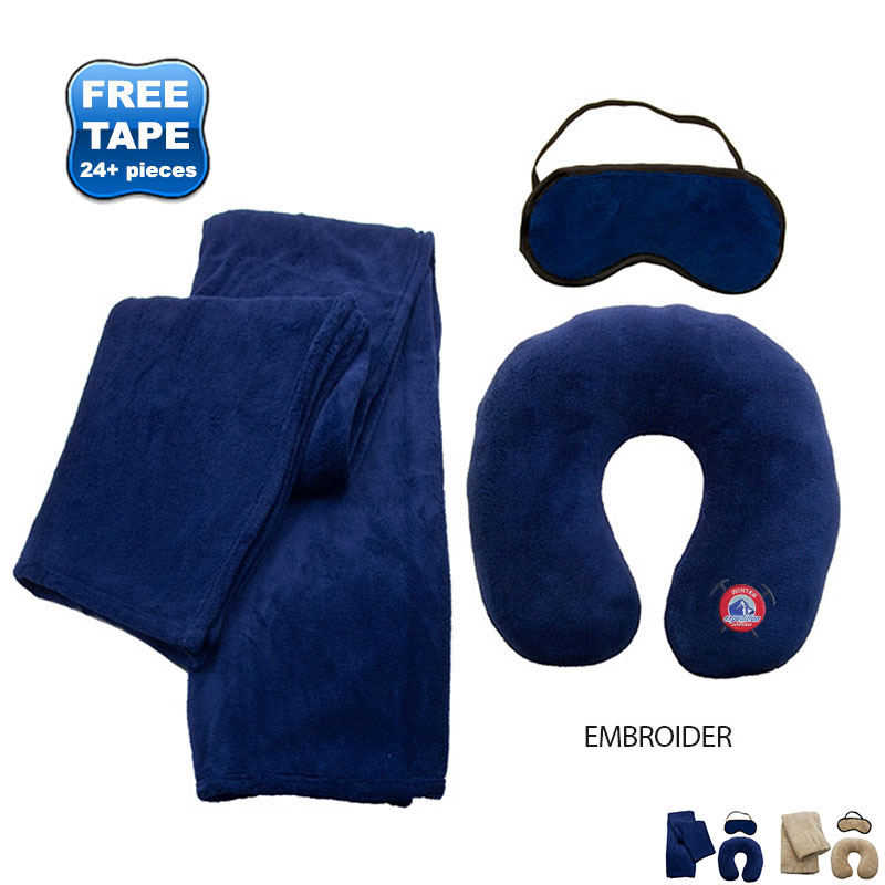 Product Photo 1 Luxury Plush Travel Set with Blanket, Eye Mask & Pillow