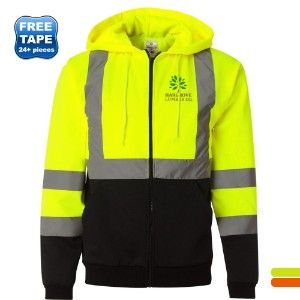 ML Kishigo®  Hi-Vis Hooded Full-Zip Men's Sweatshirt - WJ3272