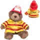 Firefighter Plush Bear, 8"