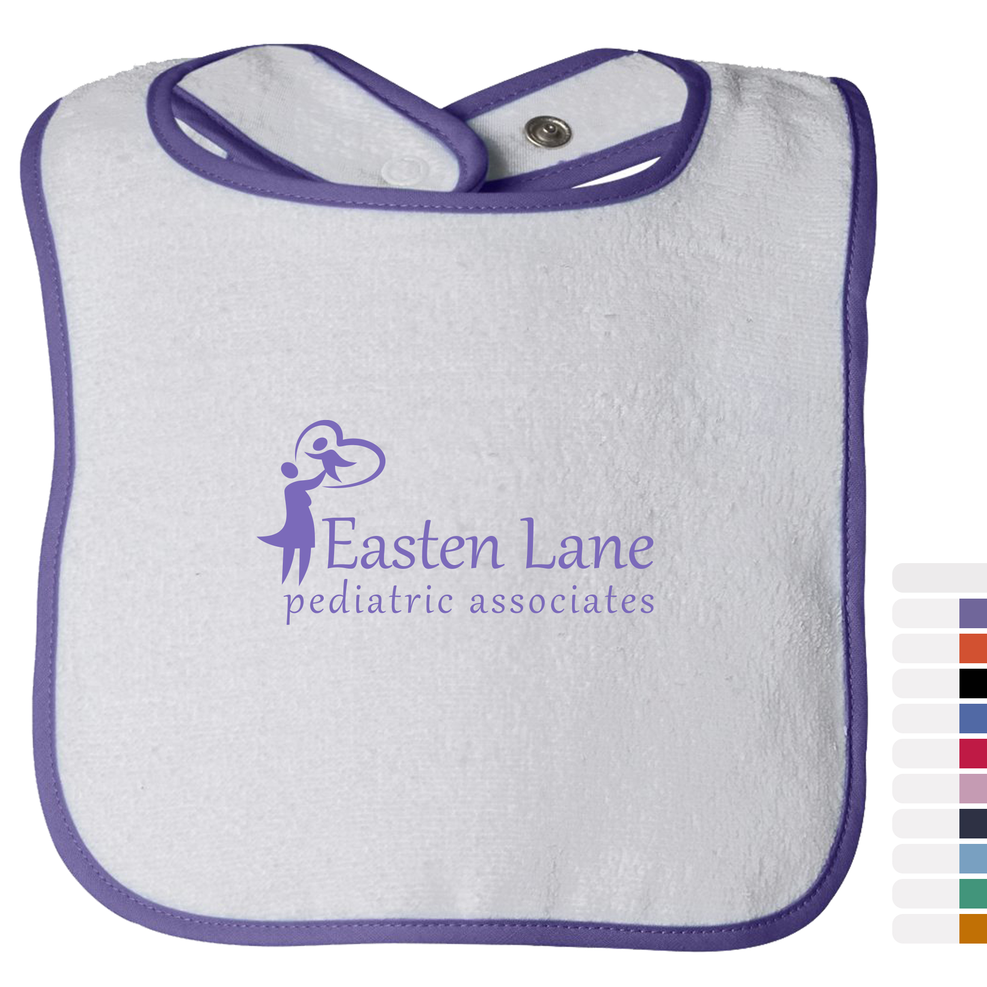 Product Photo 1 Rabbit Skins® Cotton Terry Contrast Color Infant Snap Bib