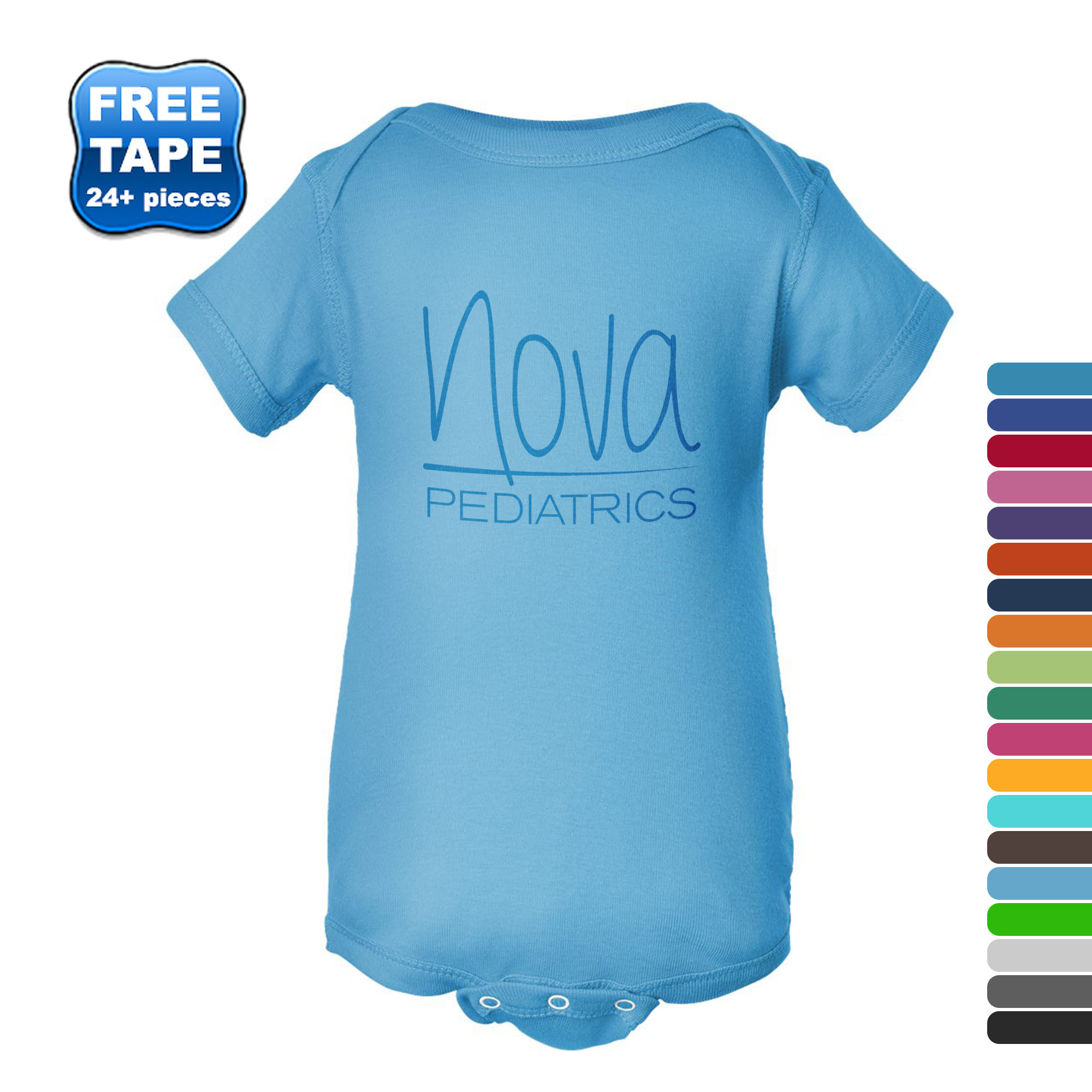 Product Photo 1 Rabbit Skins® Colors Ringspun Cotton Lap Shoulder Infant Creeper