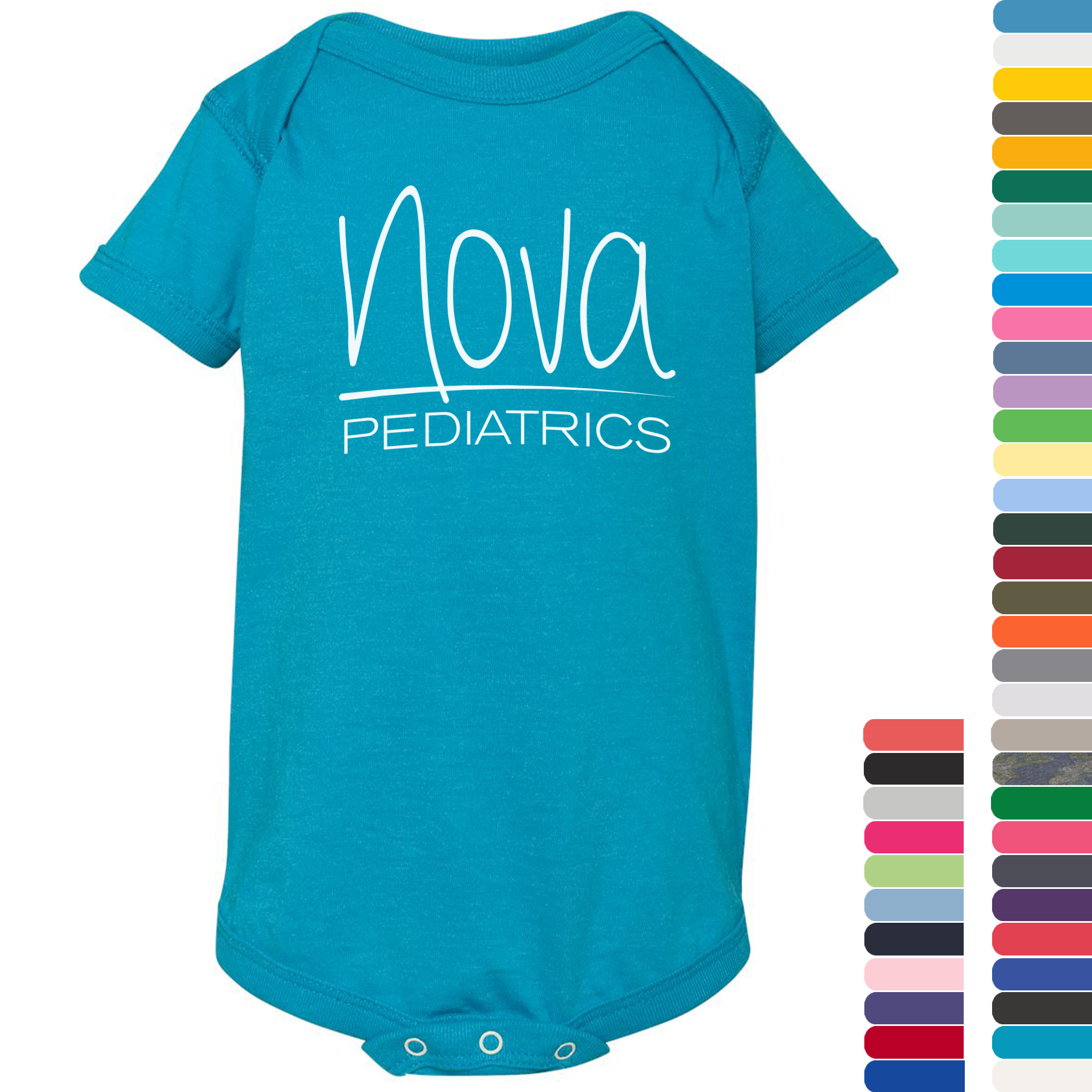 Product Photo 1 Rabbit Skins® Fine Jersey Lap Shoulder Infant Creeper, Colors