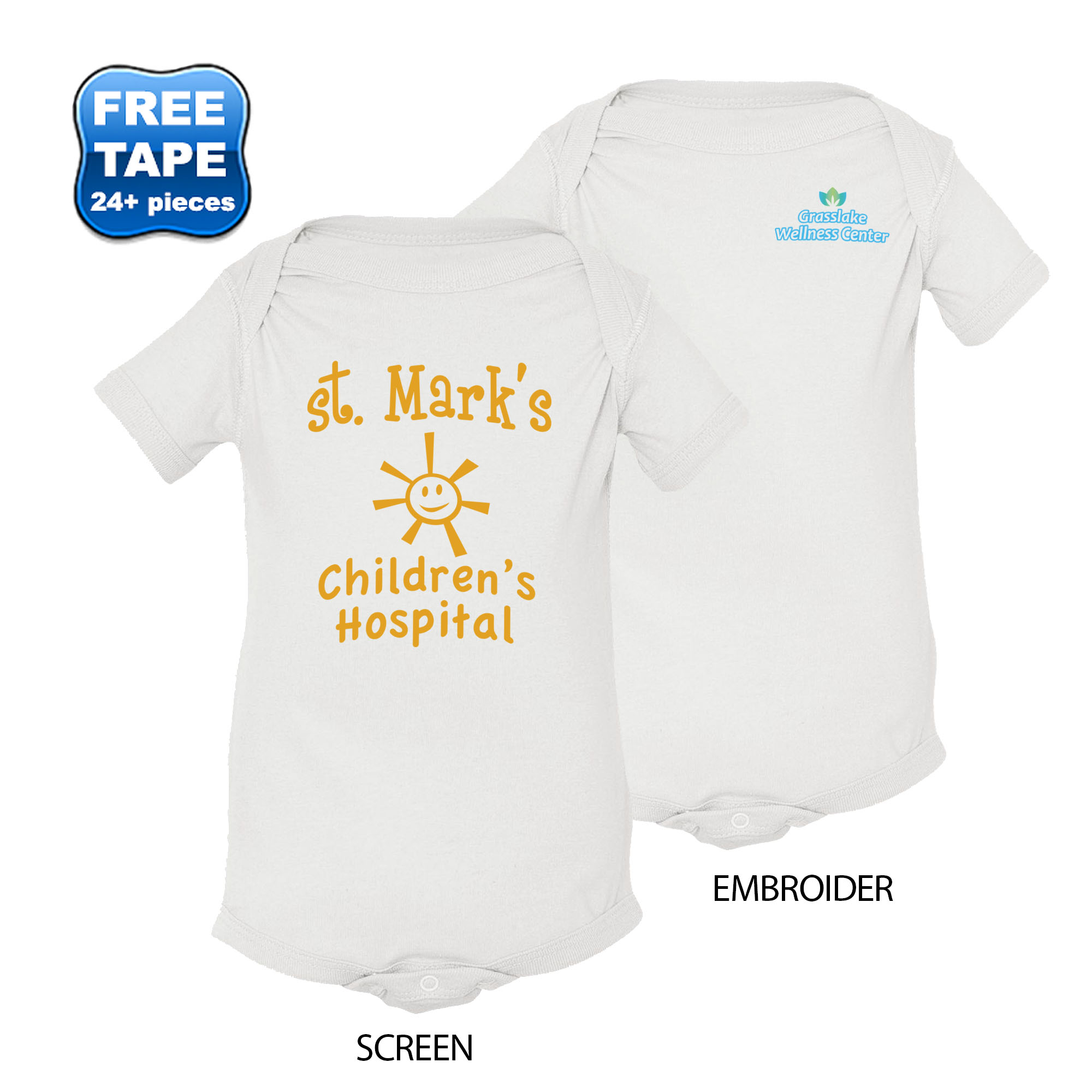 Product Photo 1 Rabbit Skins® Fine Jersey Lap Shoulder Infant Creeper, White