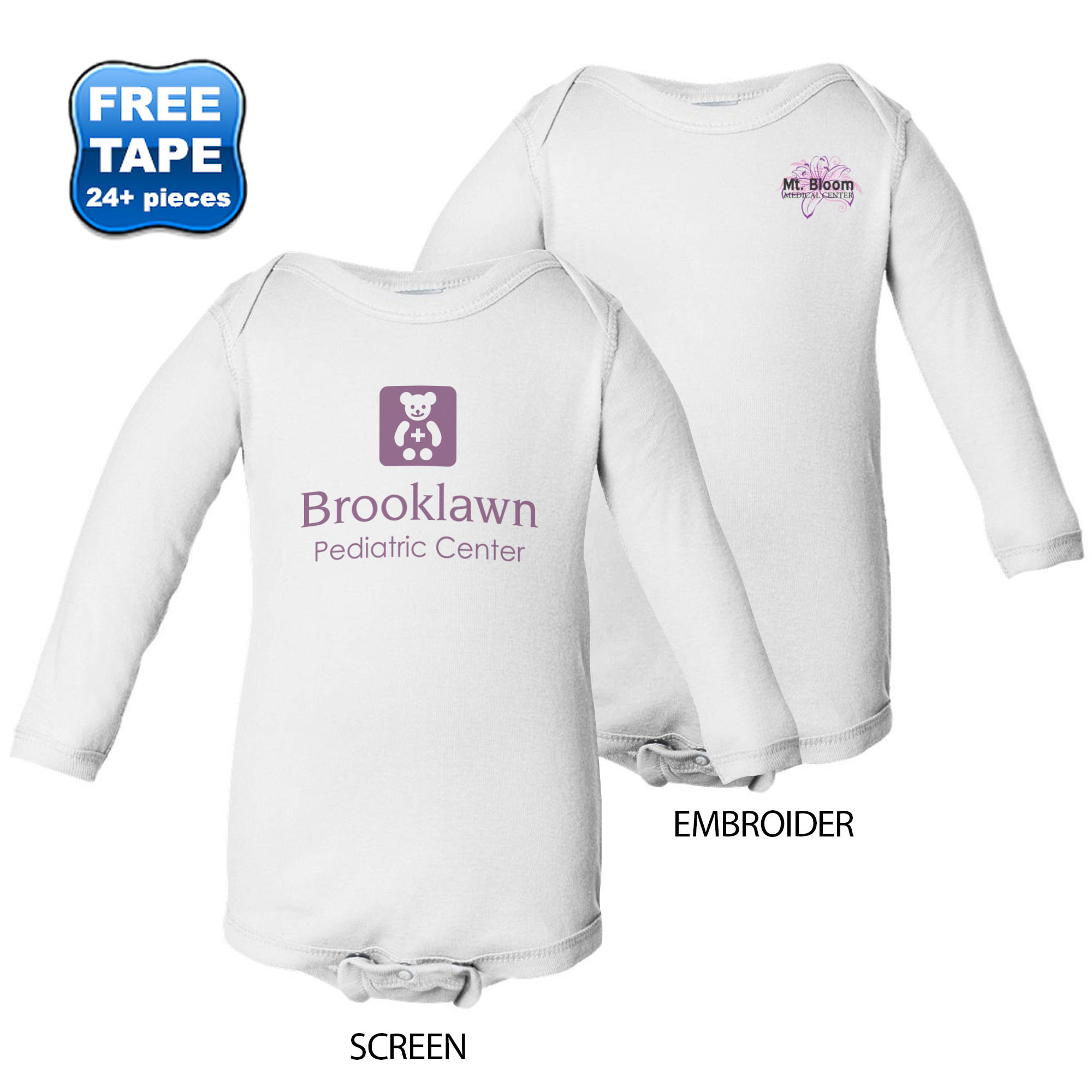 Product Photo 1 Rabbit Skins® Lap Shoulder Long Sleeve Infant Creeper, White