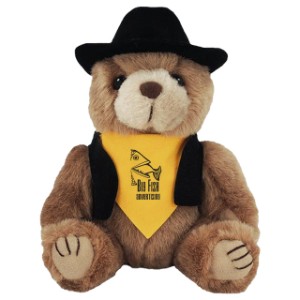 Cowboy Plush Bear, 8" - YT1075