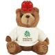 Construction Plush Bear, 8" w/ Full Color Imprint