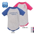 Photo 3 Rabbit Skins® Fine Jersey Three-Quarter Sleeve Baseball Infant Bodysuit