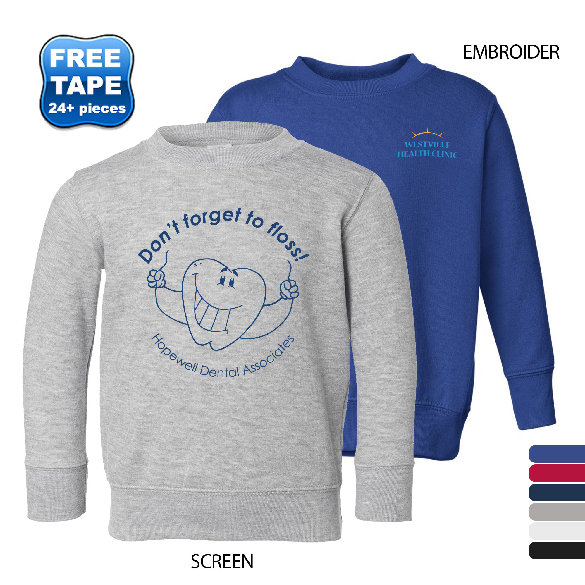 Product Photo 1 Rabbit Skins® Toddler/Juvy Crewneck Sweatshirt