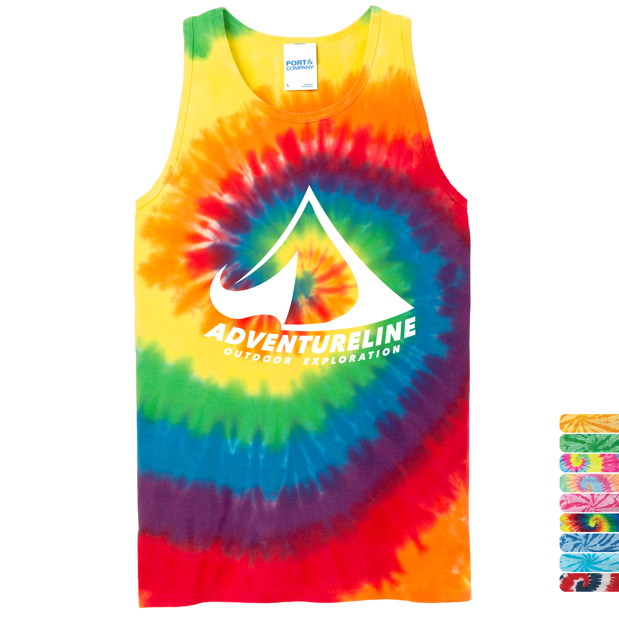 Product Photo 1 Port & Company® Essential Tie-Dye V Neck Ladies' Tee