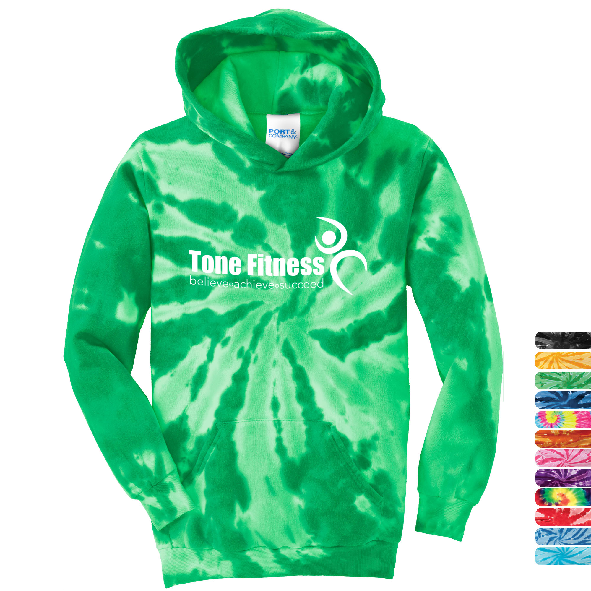 Product Photo 1 Port & Company® Essential Tie-Dye Youth Kanga Hoodie