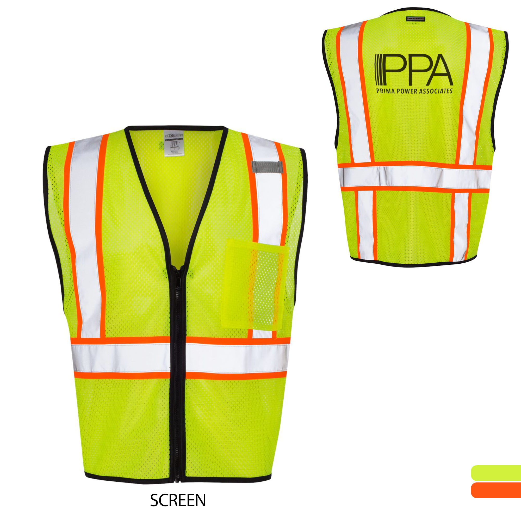 Product Photo 1 ML Kishigo® Economy Contrast Safety Vest with Zipper Closure