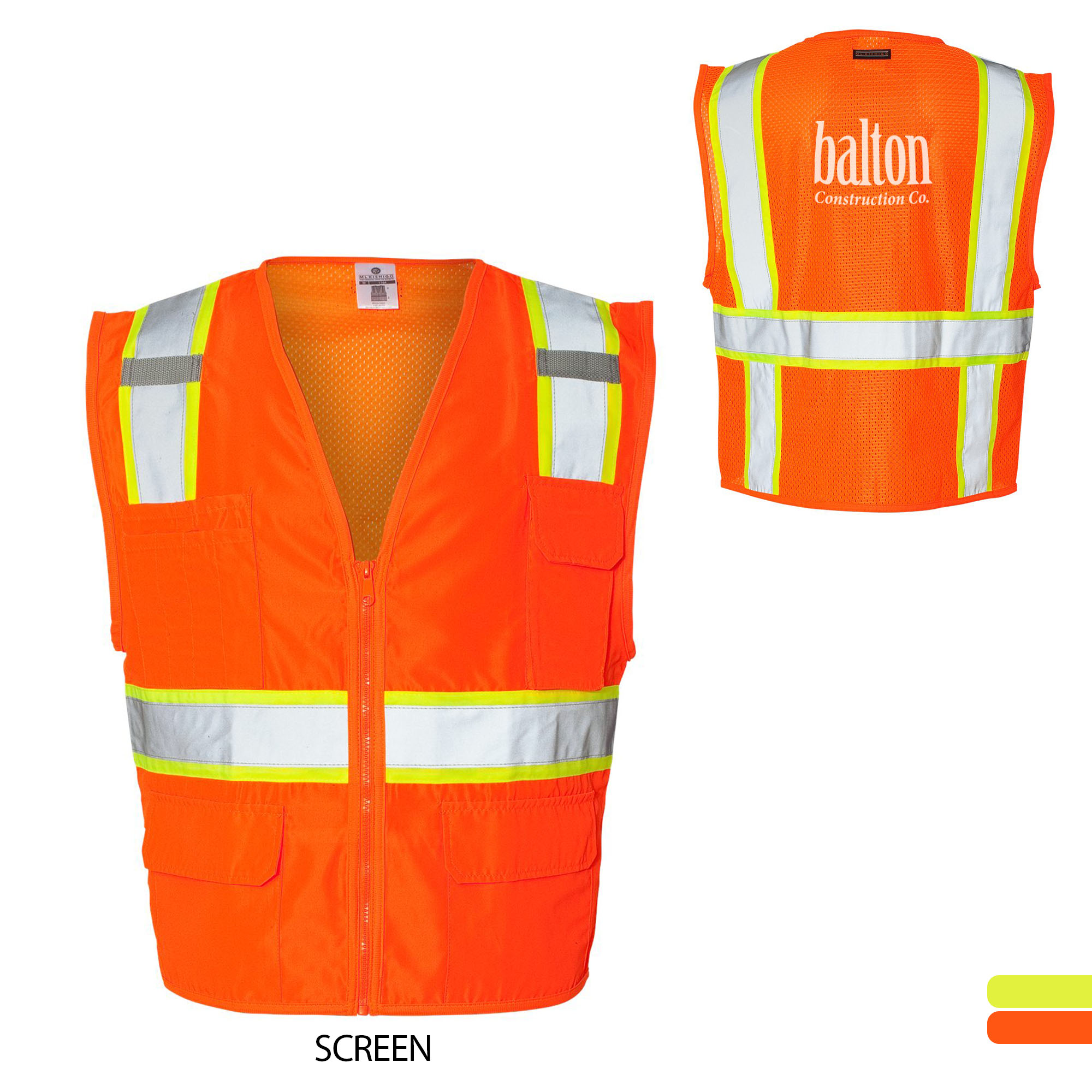 Product Photo 1 ML Kishigo® Ultra-Cool™ Mesh Solid Front Safety Vest