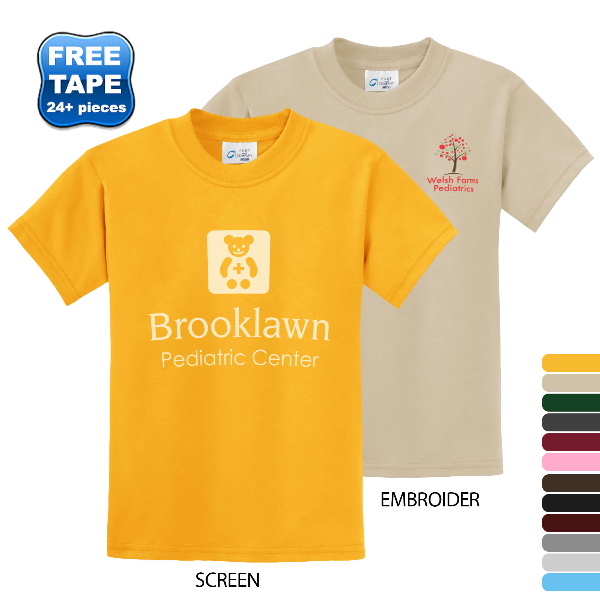 Product Photo 1 Port & Company® 50/50 Cotton/Poly Youth Tee