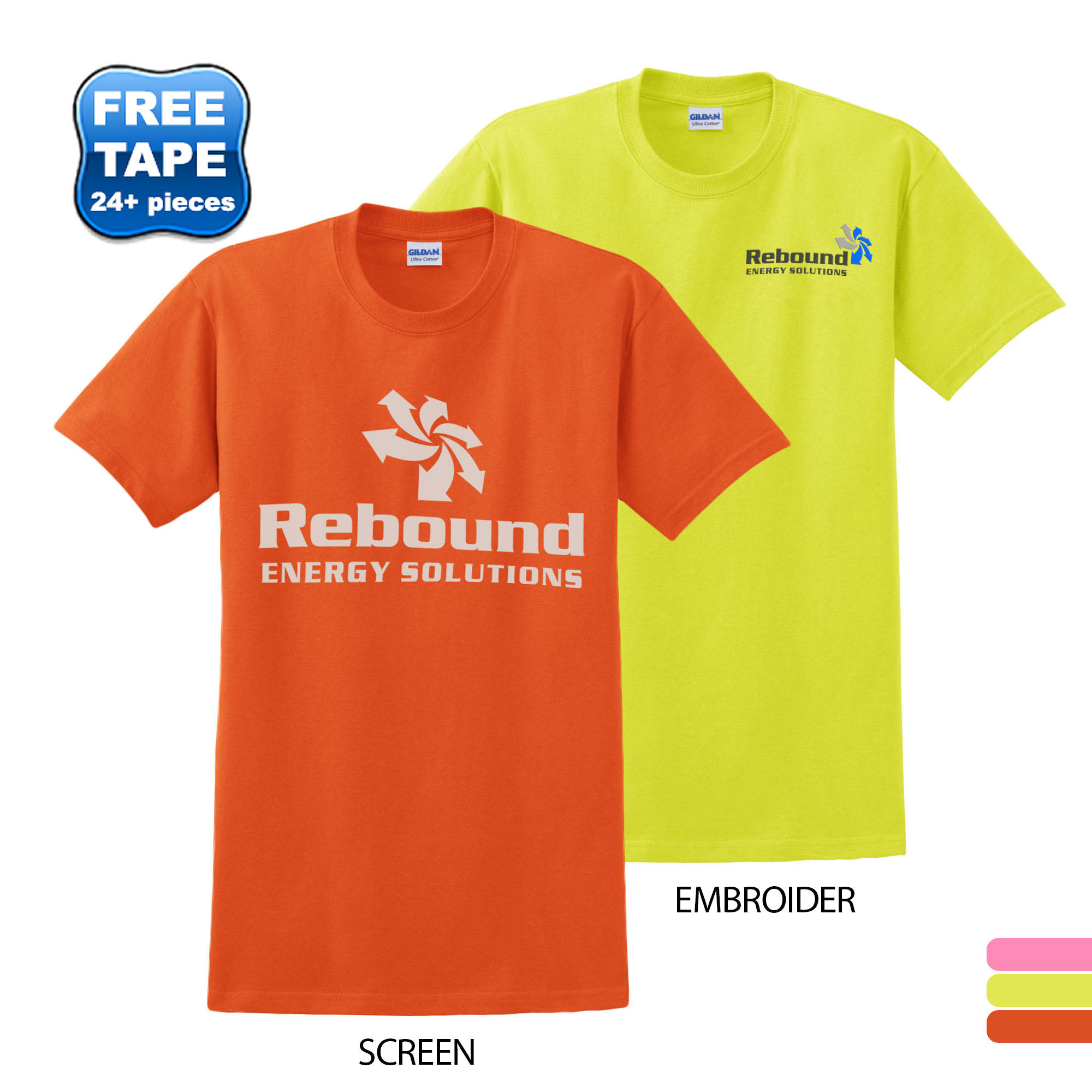 Product Photo 1 Gildan® Ultra Cotton™ 50/50  Men's Tee, Safety Colors