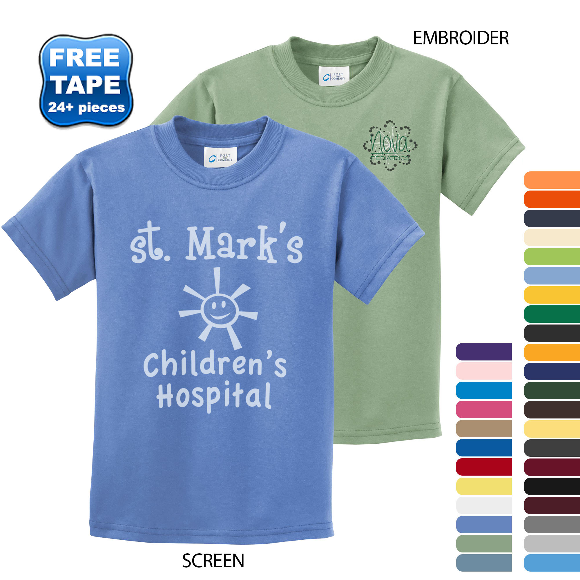 Product Photo 1 Port & Company® Essential Heavyweight 100% Cotton Youth Tee