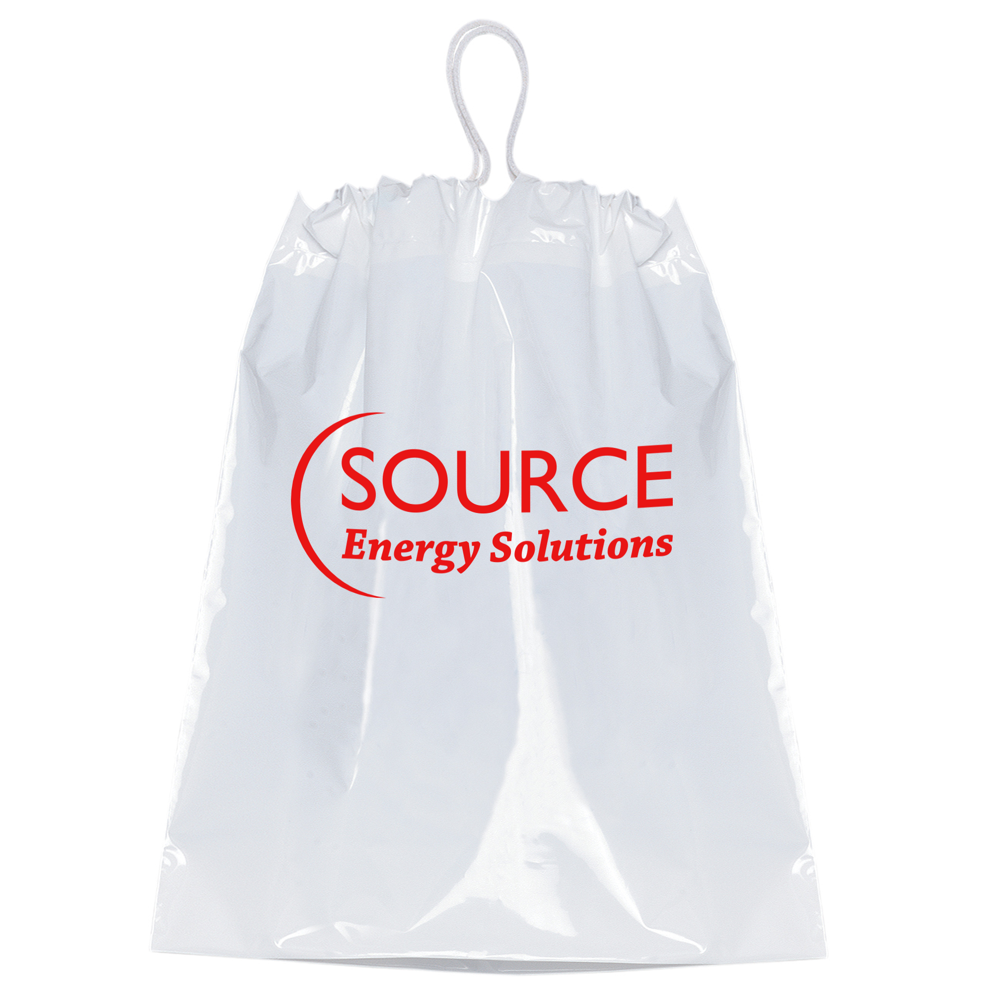 Product Photo 1 Cotton Drawstring Plastic Bag with Gusset, 12" x 16"