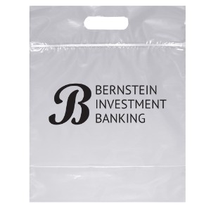 Zip Closure Die Cut Handle Plastic Bag, 12" x 12" - BA2137