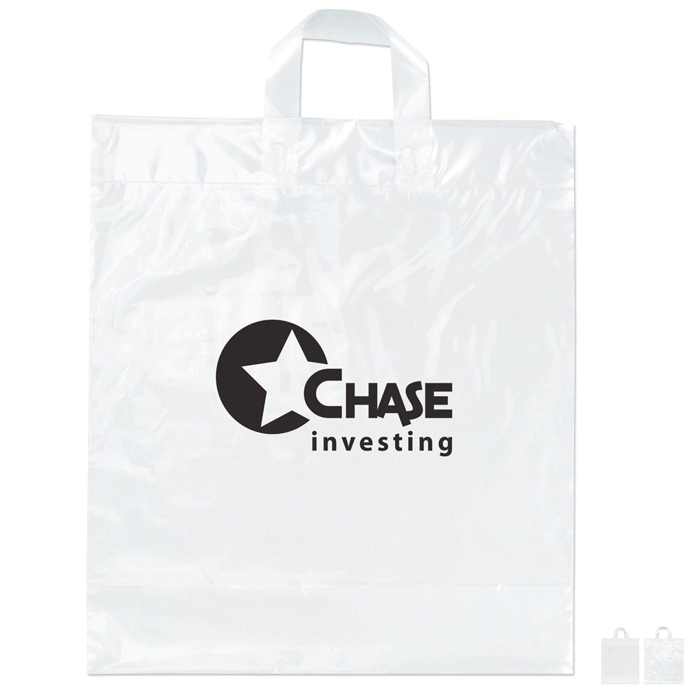 Product Photo 1 Plastic Grab Bag with Loop Handles, 16" x 18"