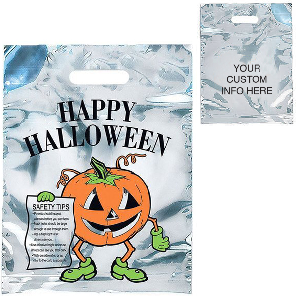 Product Photo 1 Reflective Halloween Pumpkin Bag, 11" x 15"