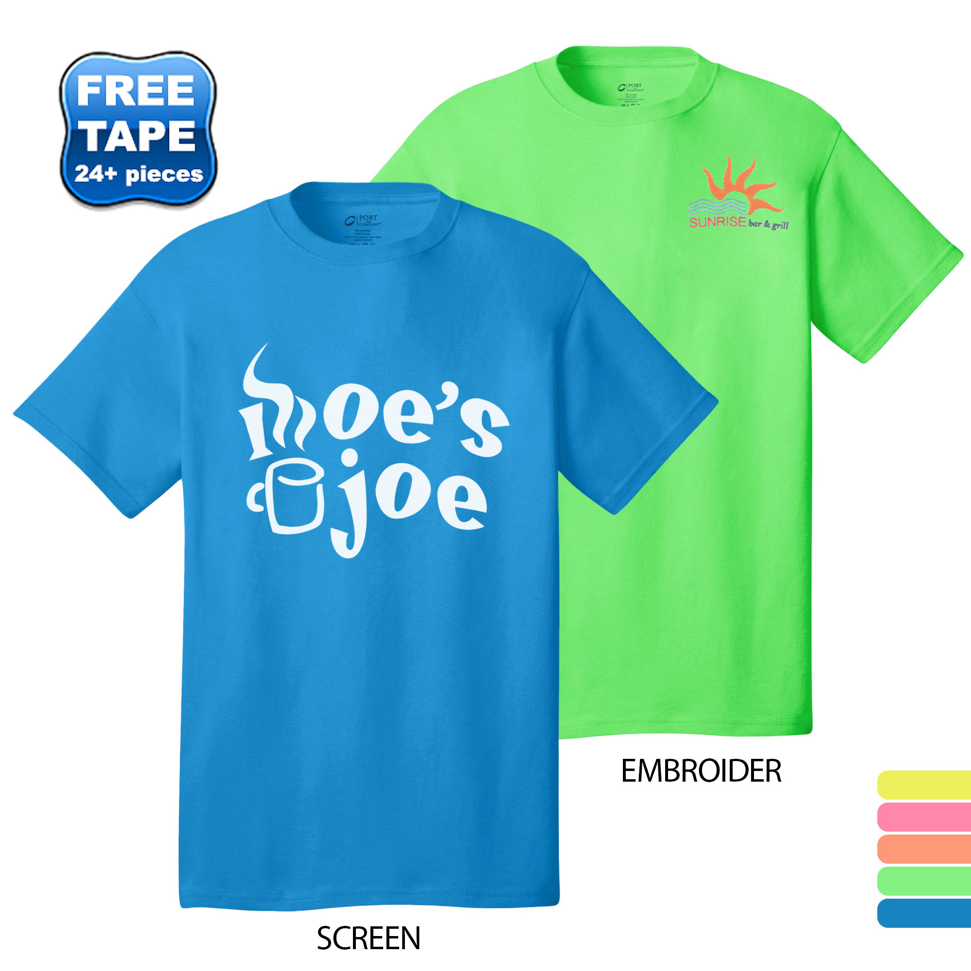 Product Photo 1 Port & Company® 50/50 Neon Men's Tee