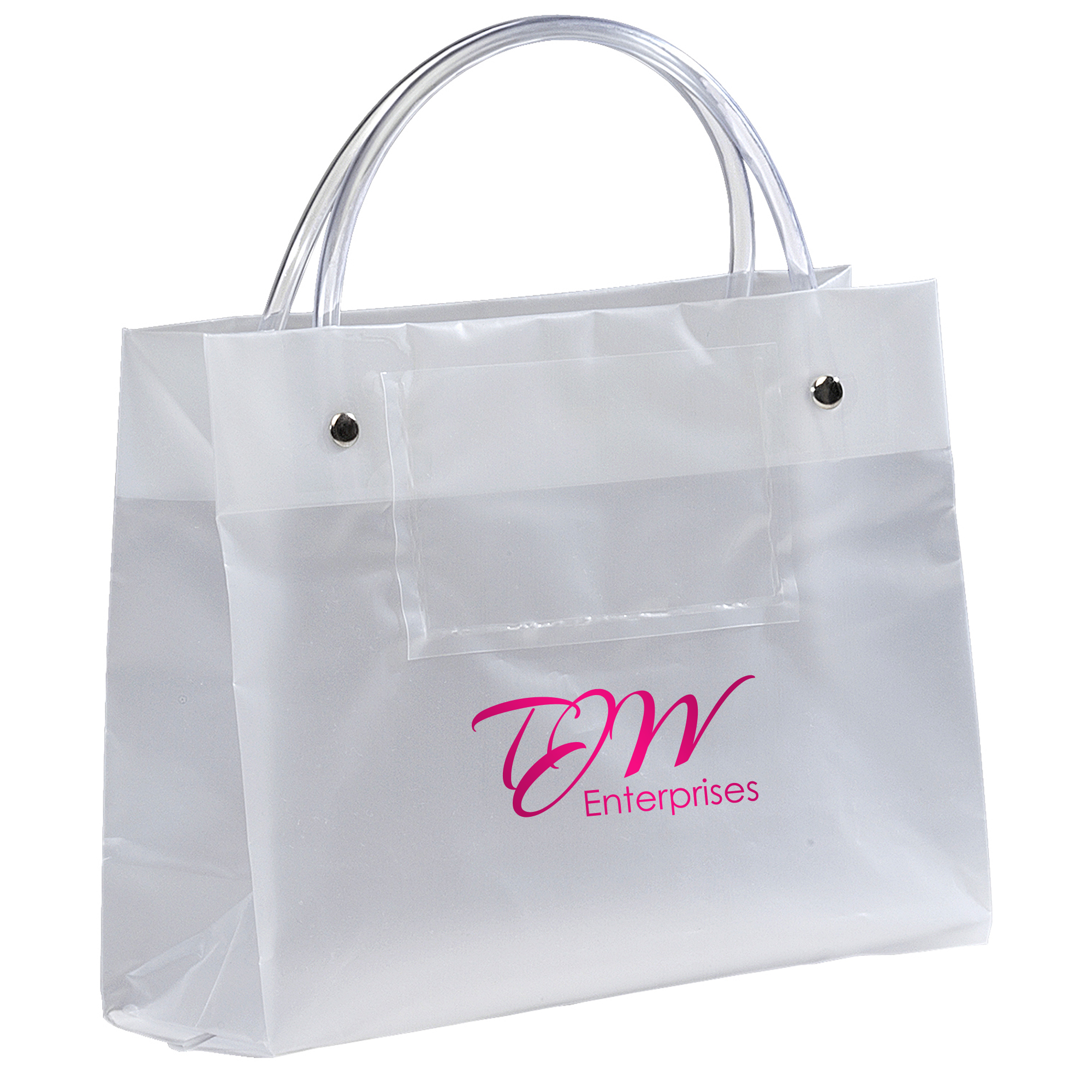 Product Photo 1 Frosted High Density Handled Shopper, 8" x 6"