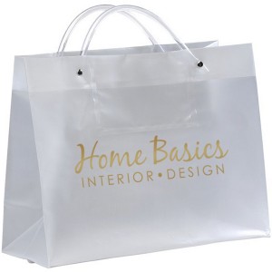 Frosted High Density Handled Shopper, 13" x 10" - BA2172