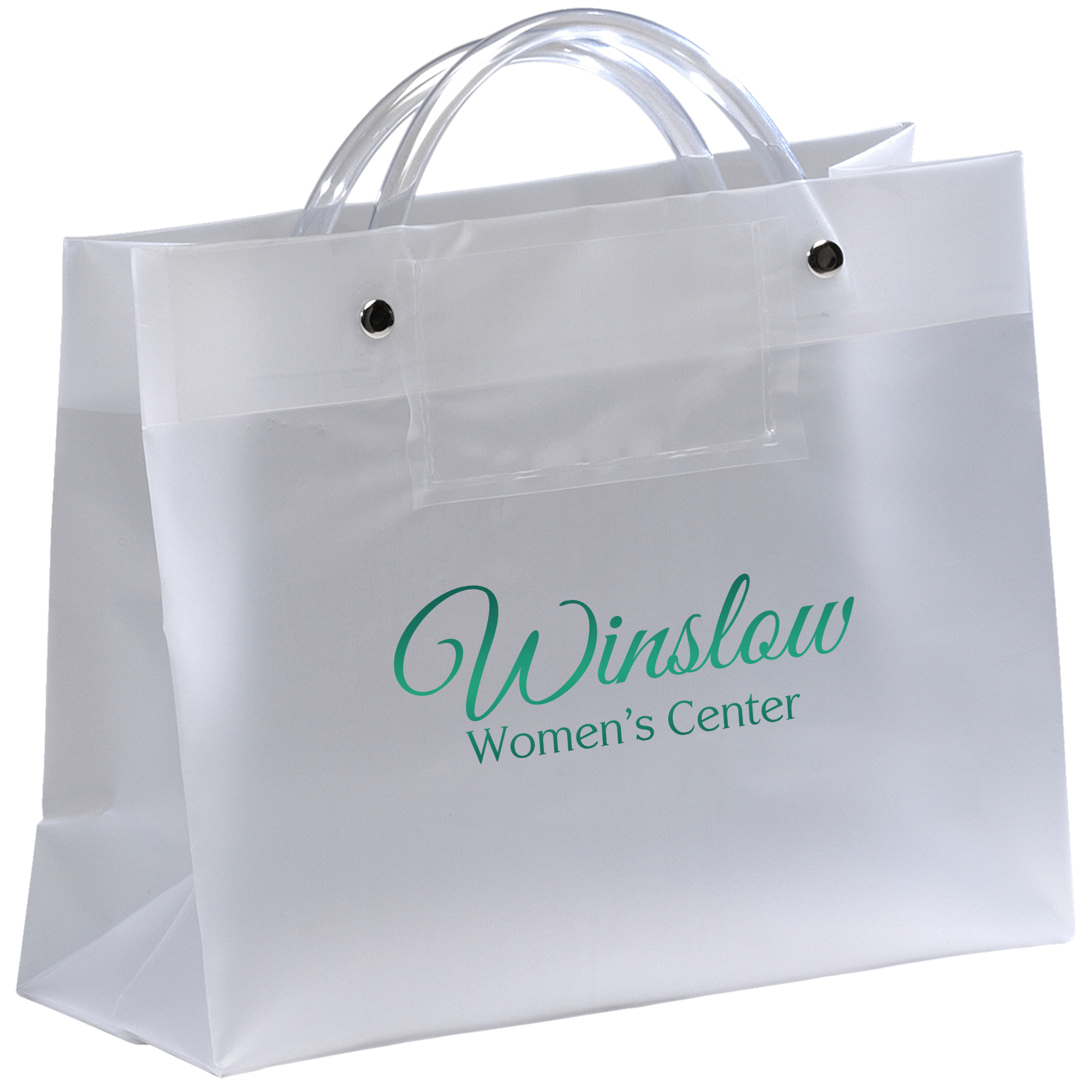 Product Photo 1 Frosted High Density Handled Shopper, 10" x 8"