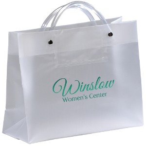 Frosted High Density Handled Shopper, 10" x 8" - BA2173