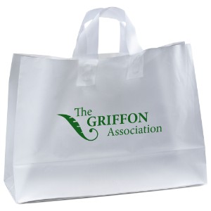 Clear Frosted Loop Handle Bag, 16" x 12" - BA2158