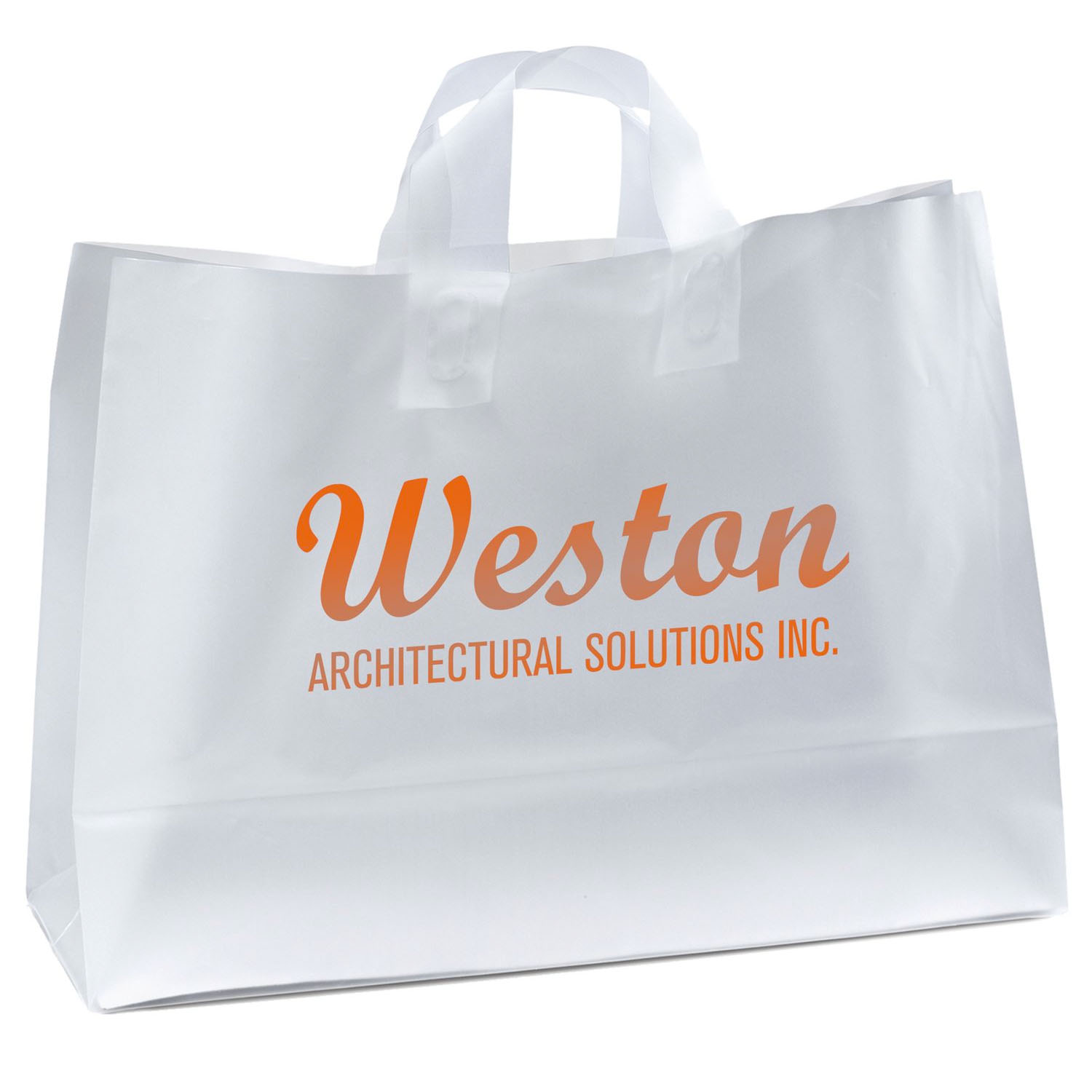 Product Photo 1 Frosted Loop Handle Shopper, 16" x 12"