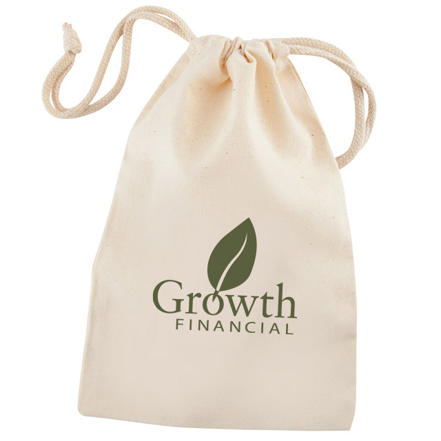 Product Photo 1 Cotton Drawstring Pouch, 6" x 9"