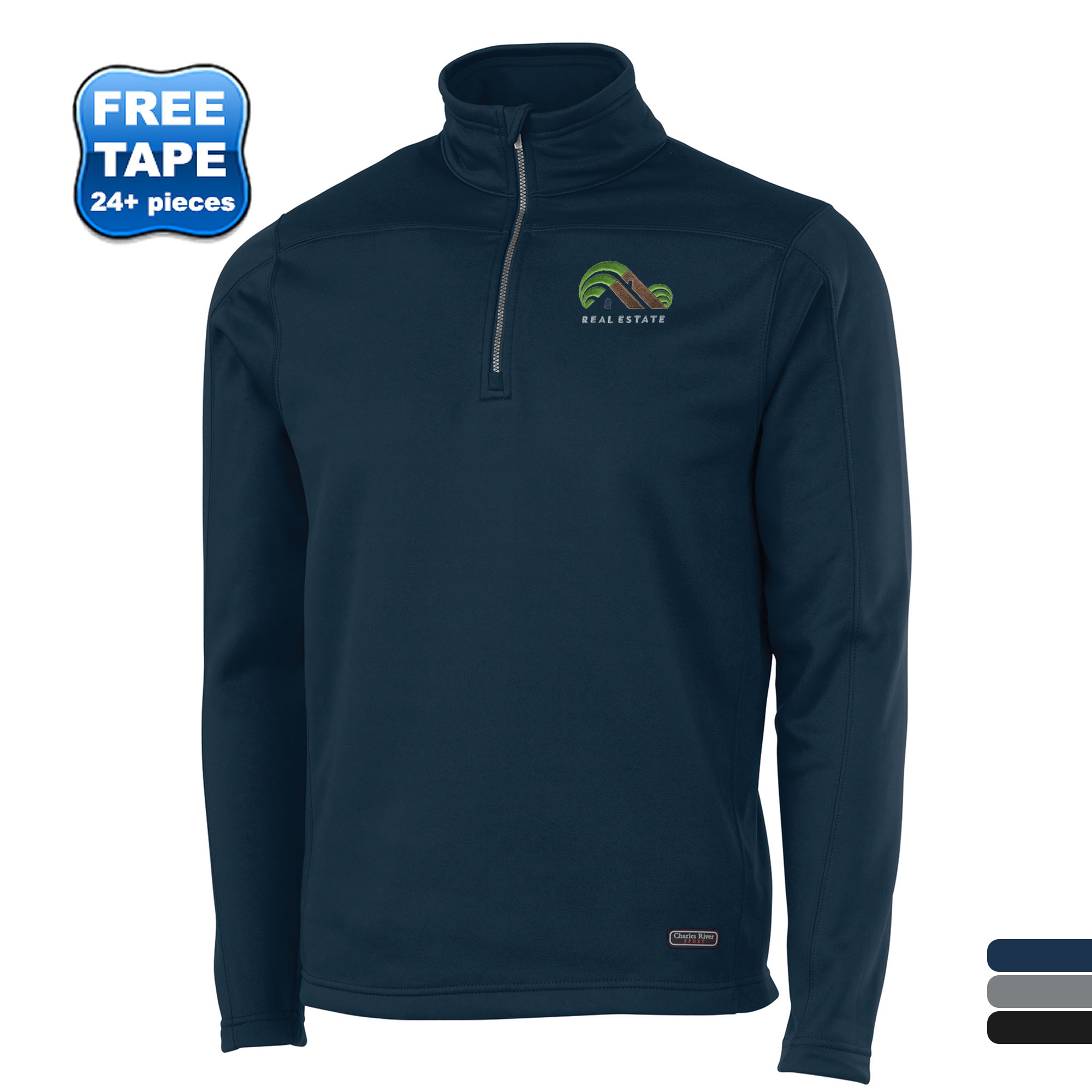 Product Photo 1 Charles River® Stealth Bonded Fleece Men's Quarter Zip